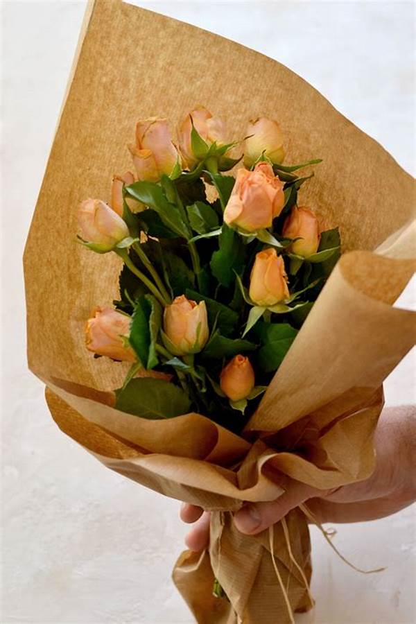 Flower Wrapping With Decorative Paper