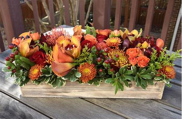 Thanksgiving Centerpiece With Fresh Flowers