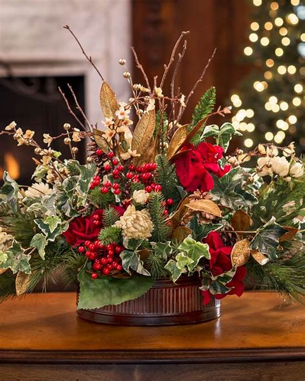 Traditional Holiday Floral Centerpieces