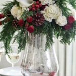 Traditional Holiday Floral Table Decorations