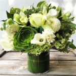 Green Floral Arrangement Delivery Methods