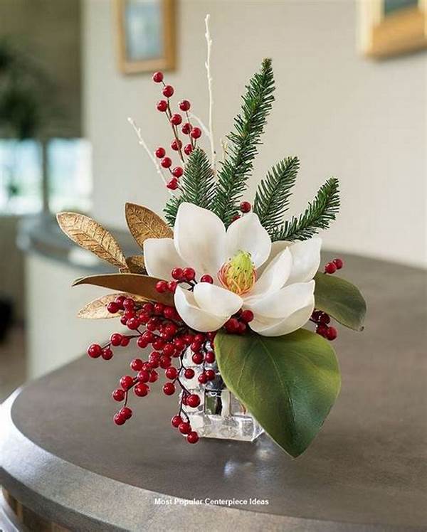 Innovative Christmas Floral Table Settings