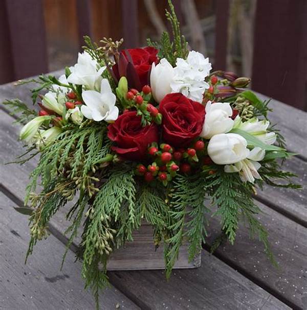Simple Christmas Table Flower Arrangements