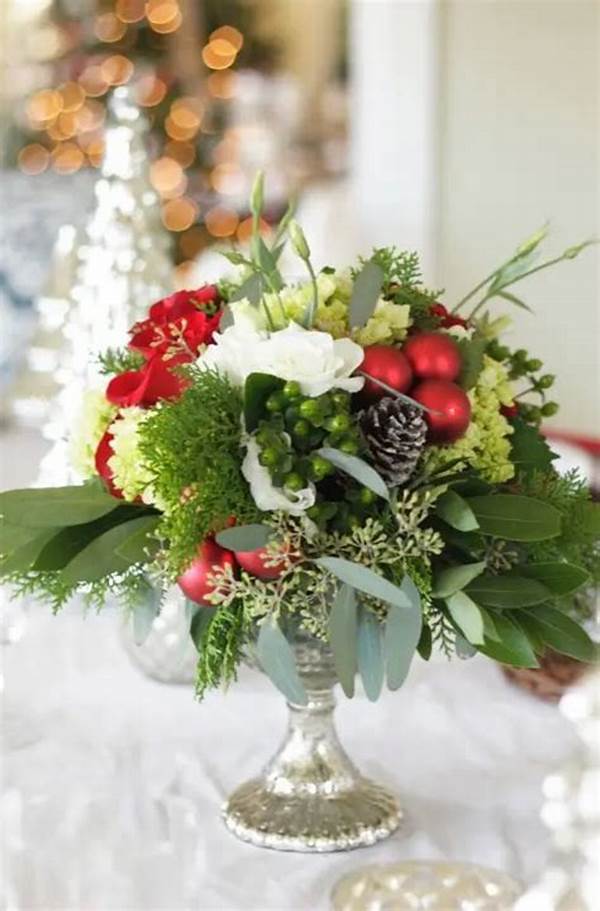 Budget-friendly Holiday Floral Centerpiece