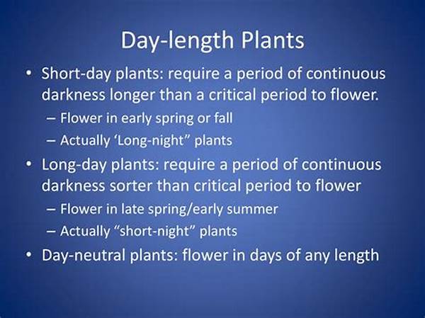 Day Length And Plant Reproduction