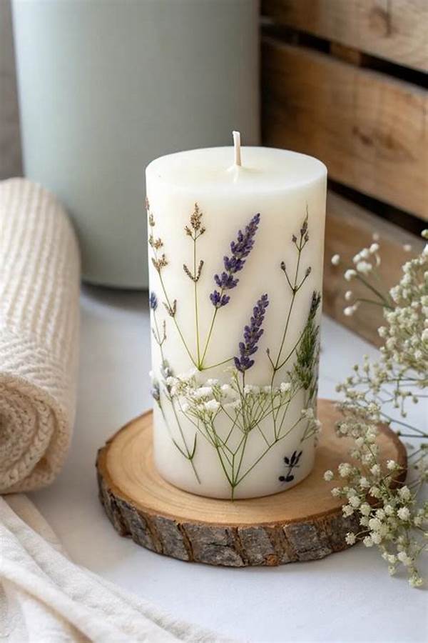 Dried Petal Candle Embellishments