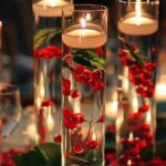 Luxurious Christmas Flower Table Settings