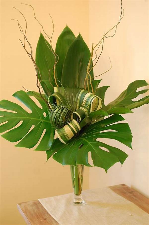 Detailed Leaf And Flower Arrangement