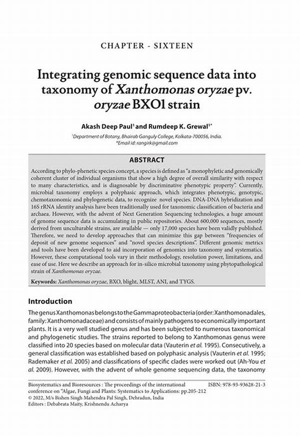 Genomic Data In Taxonomy Research