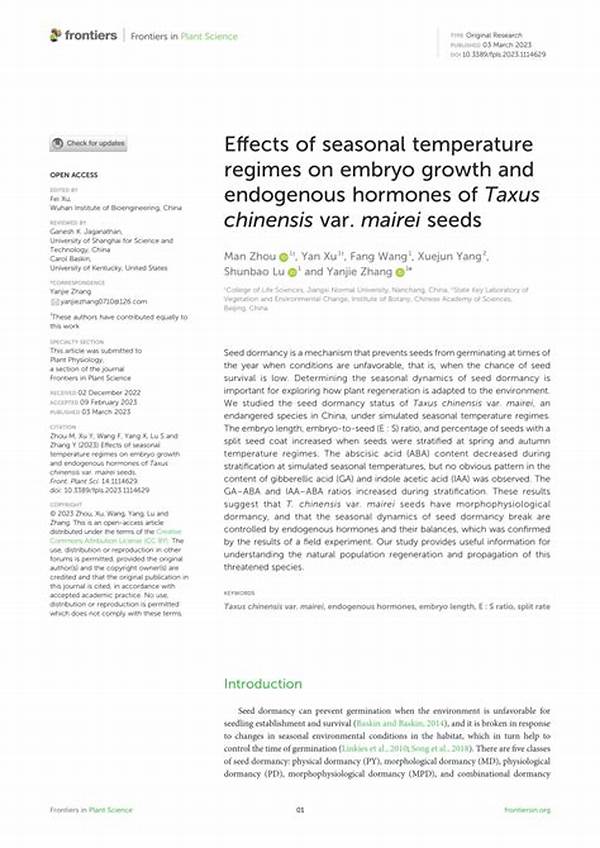 Seasonal Temperature Effects On Flowers