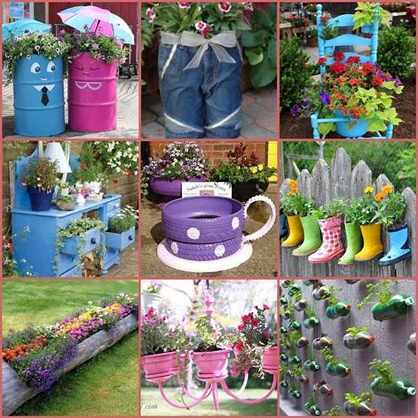 Recycled Material Garden Containers