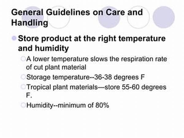 Humidity Guidelines For Cut Flowers
