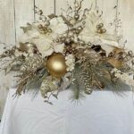 White And Gold Christmas Floral Decorations