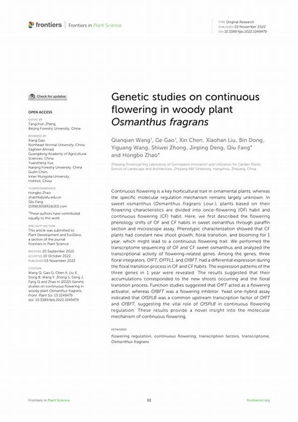 Continuous Flowering Plant Selection